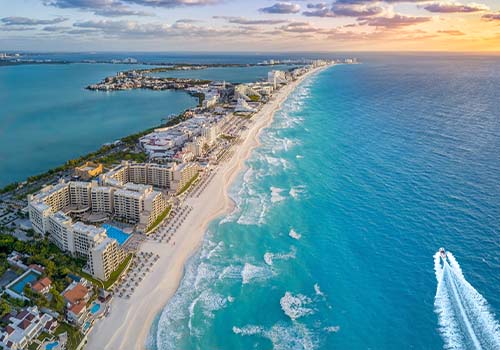 Sunny Cancun coast