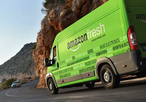 Amazon Fresh delivery van.
